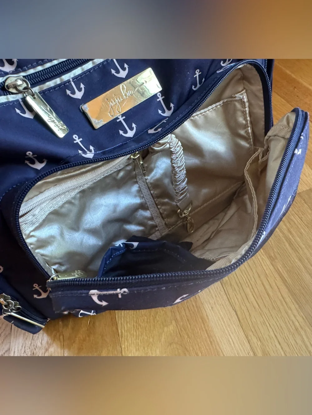 Ju-Ju-Be Legacy The Admiral Navy Anchor Print BFF Diaper Bag Backpack